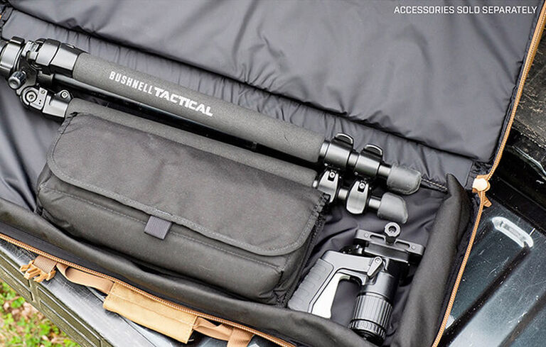 Spotting scope accessories inside of Tactical Tripod Kit Bag