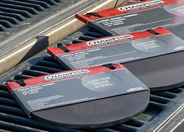 AR500 Center Mass Steel Targets in packaging