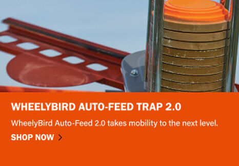 WheelyBird 2.0 launching a clay target