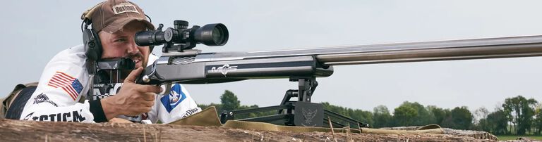 Man aiming his rifle