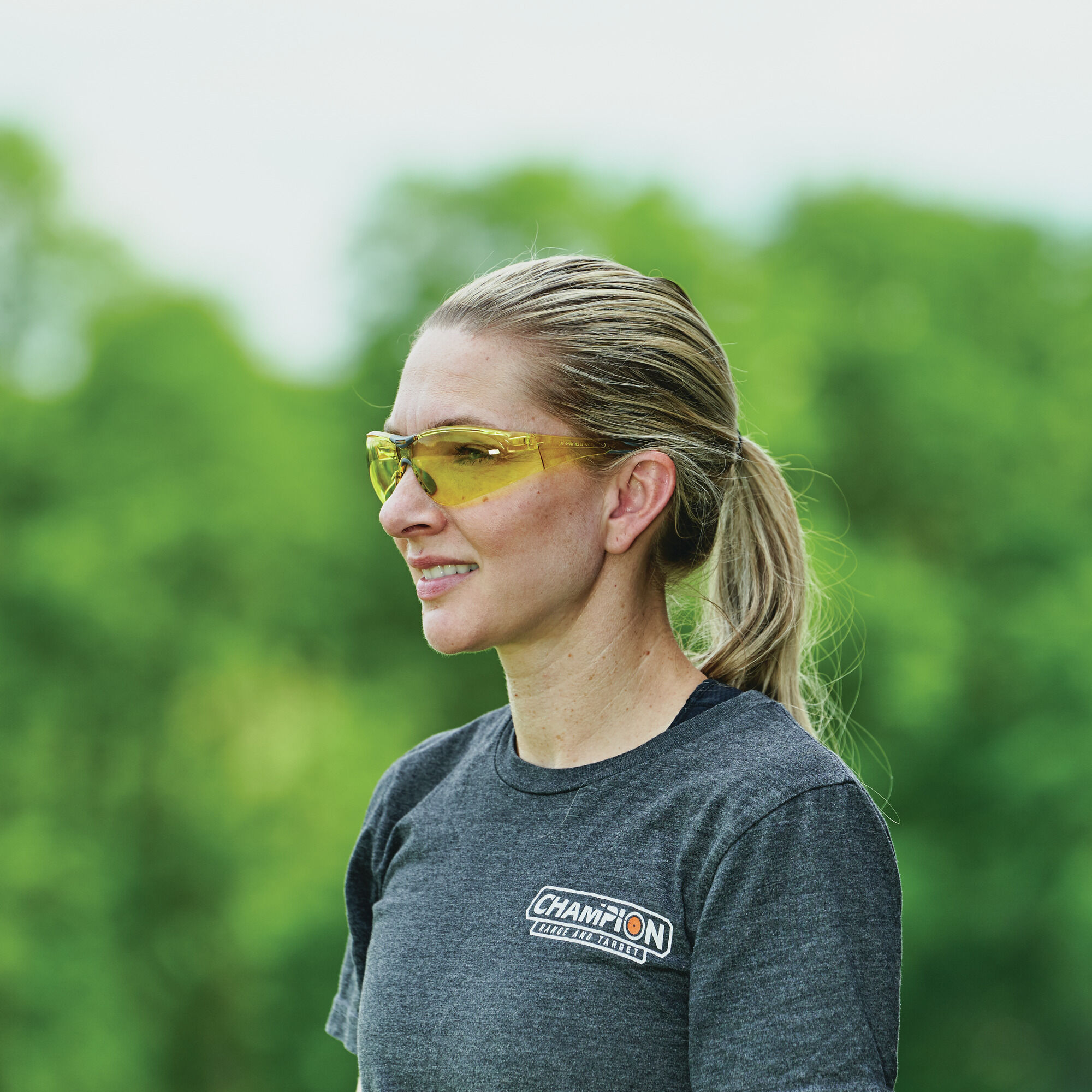 Amber Ballistic Shooting Glasses Champion Target