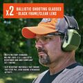 x2 Ballistic Shooting Glasses Black Frame Clear Lens Meets Military Standard MIL-PRF 31013 3.5.1.1 Ballistic Resistance and ANSI Compliant Z87.1 Rating Slip-Resistant Materials Ensure the stay put even during strenuous activity