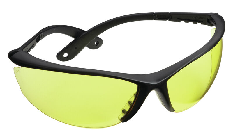 Black and Yellow Ballistic Shooting Glasses - Open Frame