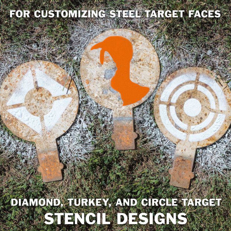 Steel Target Painting Stencils, 3 Pack