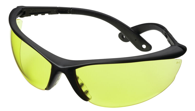 Black and Yellow Ballistic Shooting Glasses - Open Frame
