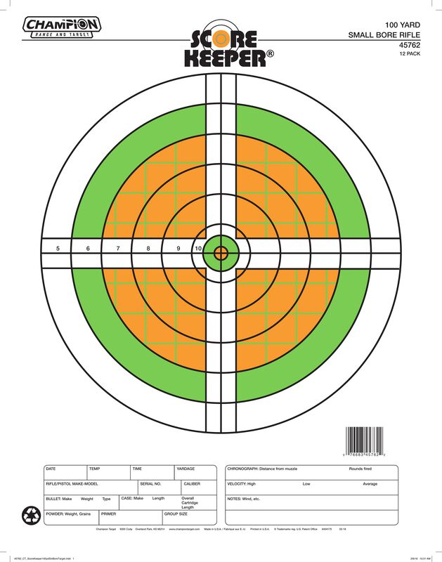 Score Keeper&reg; Fluorescent Orange &amp; Green Bull Targets