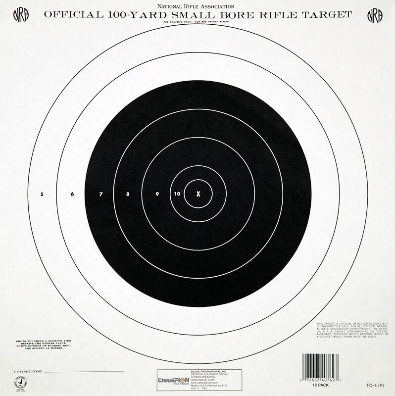 buy 100 yd single bull 100 pack nra targets and more champion target