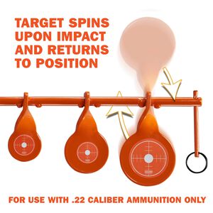 Rimfire Screw-In Triple Gong Spinner Target Rimfire Screw-In Triple Gong Spinner Target