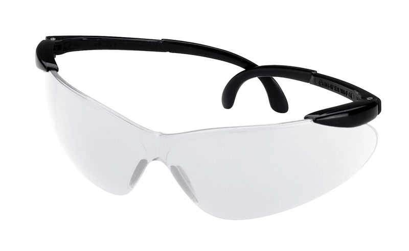 Black and Clear Ballistic Shooting Glasses - Open Frame